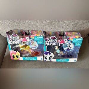 My Little Pony The Movie Rarity & Fluttershy Seapony Glitter Tail Figures New